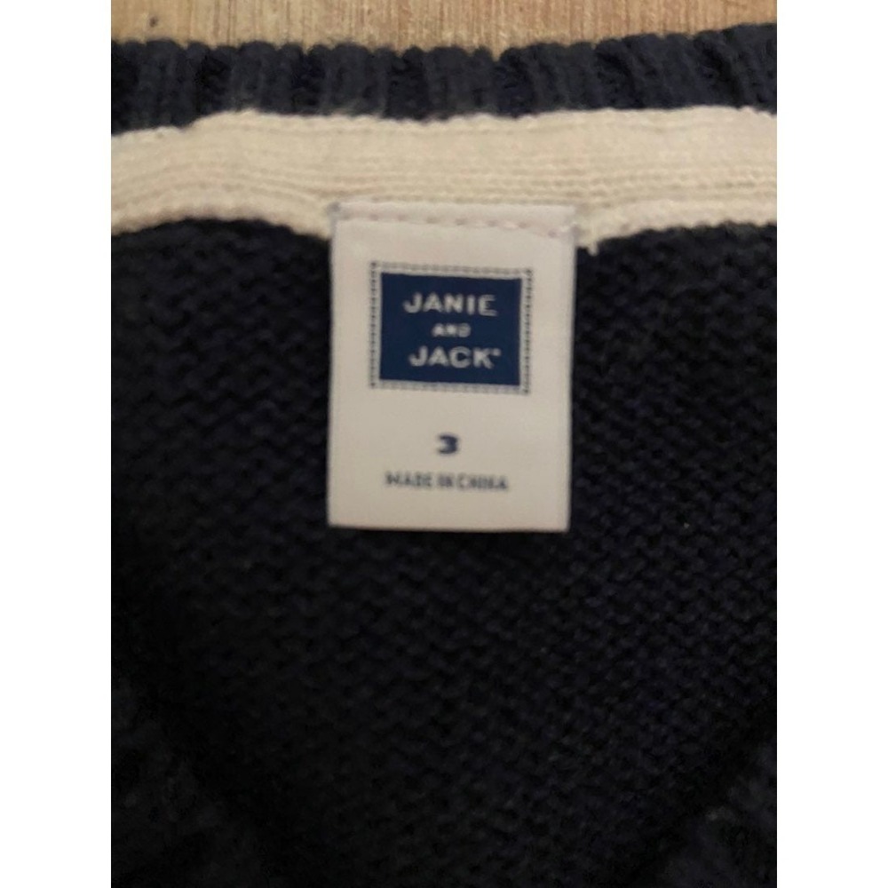 Janie and Jack toddler boy Nautical/Anchor vest sz 3 NWOT - Picture 2 of 3